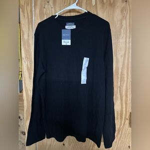 St. John's Bay Men's Long Sleeve Black Tee